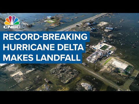 Record-breaking Hurricane Delta makes landfall in Louisiana