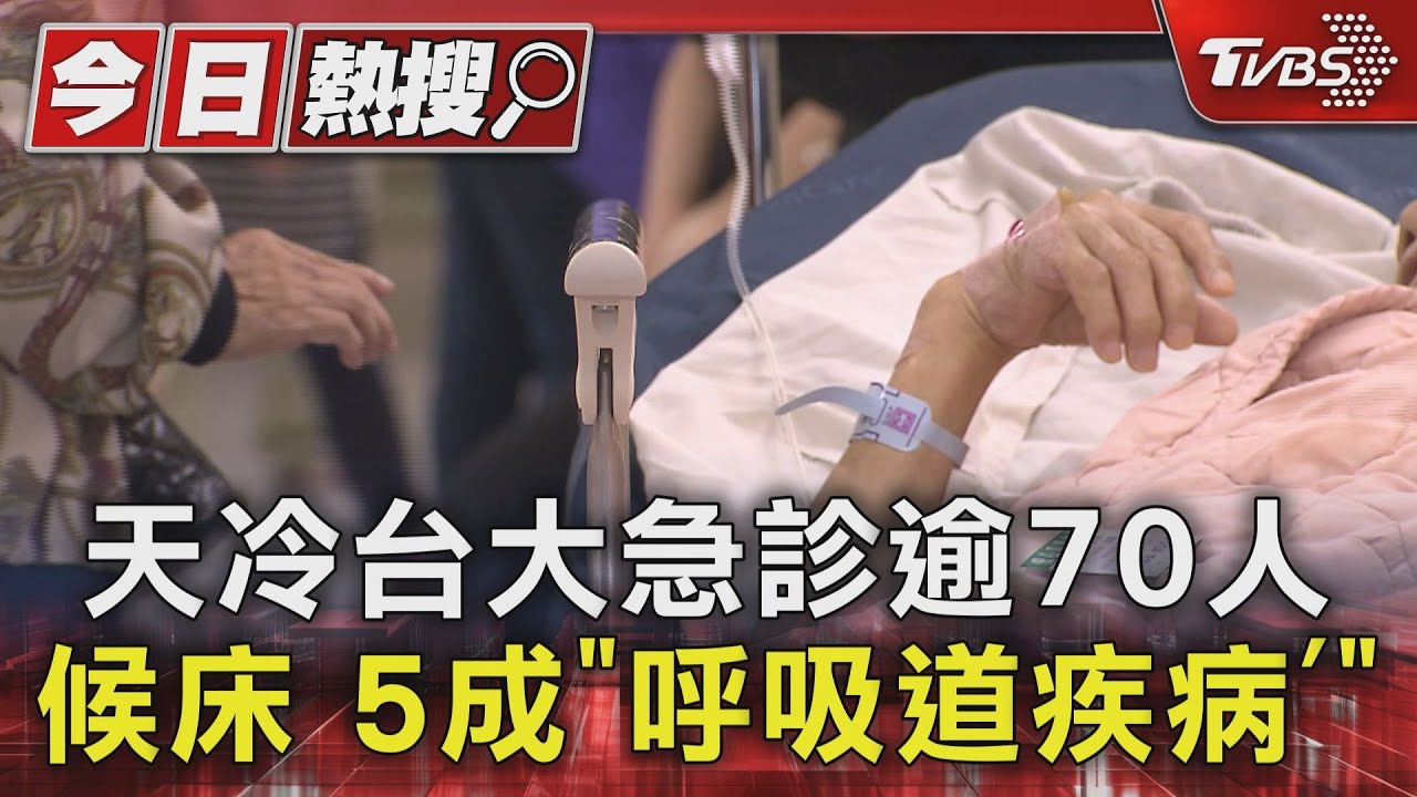 天冷台大急診逾70人候床　5成「呼吸道疾病」