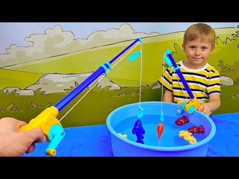 Рыбалка Баттат для детей и Даник - Развлекательное детское видео с игрушками Battat