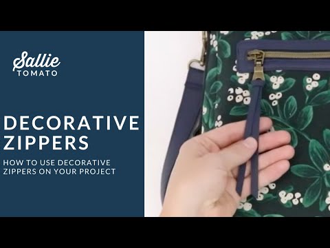 Part of a video titled How to Add Decorative Zippers Pulls - YouTube