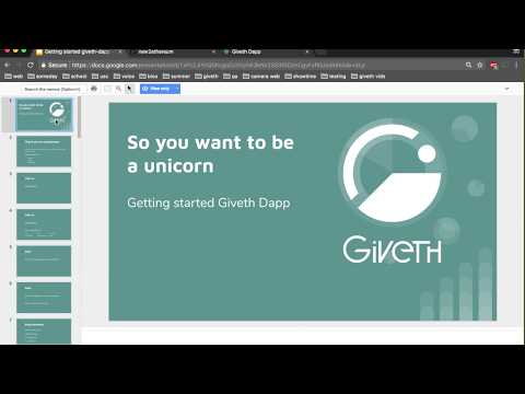 Giveth Ethereum Dapp Tutorial Walkthrough Part 1
