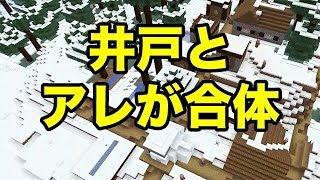 【マインクラフトPE】井戸と○○○○が合体している雪原村（シード値紹介）