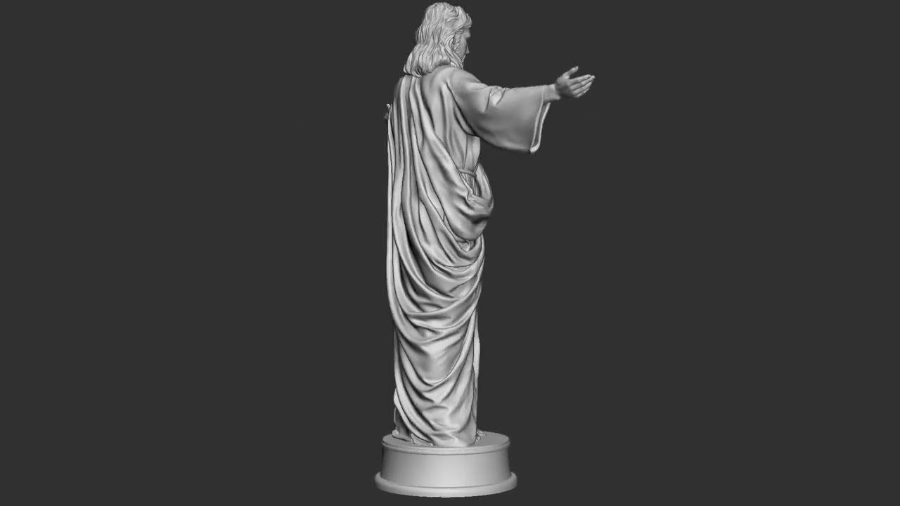 Jesus Sculpture 02 3D Print Model