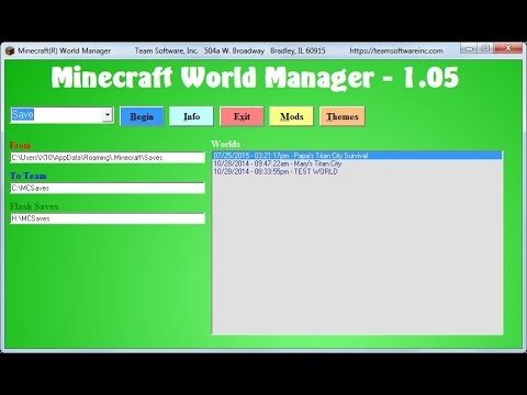 Minecraft World Manager