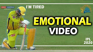 IPL 2020 : MS Dhoni Emotional Video - CSK | Chennai Super Kings | Latest Tribute