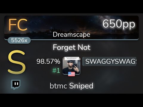 [Live] SWAGGYSWAGSTER | Ne Obliviscaris - Forget Not [Dreamscape] 98.57% {#1 650pp FC} - osu!