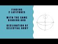 How To Find Two Latitudes With The Same Bearing And Declination Of A Celestial Body