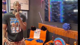 Melli Surprises Gilbert Arenas With An OKC Decorated Room For Game 7