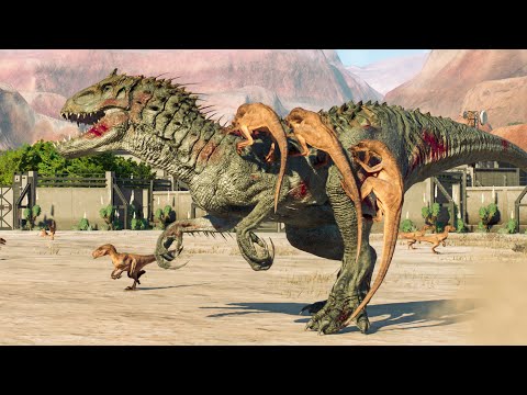 100 RAPTORS vs 10 INDOMINUS REX - Jurassic World Evolution 2