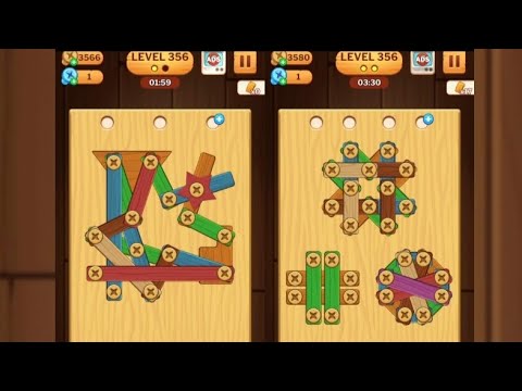 Screw Puzzle: Wood Nut & Bolt - Level 356