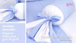 Almofada Apoio Bala Elegance Teddy Azul | Ref: 59192