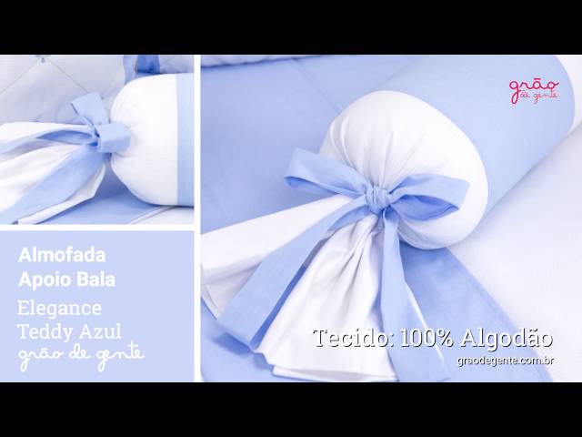 Almofada Apoio Bala Elegance Teddy Azul | Ref: 59192