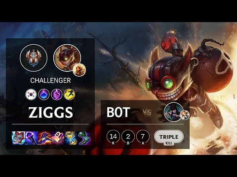 Ziggs Bot vs Caitlyn - KR Challenger Patch 11.22