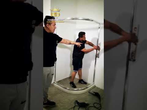 TUTORIAL INSTALACIÓN DIVISIÓN DE BAÑO CURVO DE 1,80 CM DE ALTO POR 90 CM DE ESQUINERO