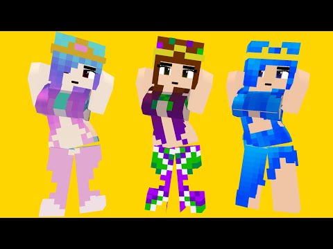 SUPER IDOL YAY! ARIGATO CUTE MERMAID SISTERS - MINECRAFT ANIMATION #shorts