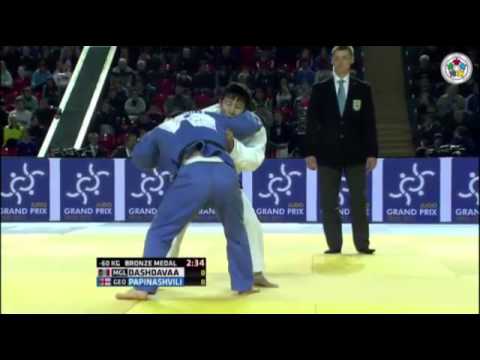 Judo Grand Prix Tbilisi 2015 Bronze -60kg DASHDAVAA Amartuvshin (MGL) vs. PAPINASHVILI Amiran (GEO)