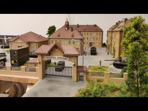 Bundeswehr Kaserne H0 l military base 1:87 l Militär - Diorama I Panzer