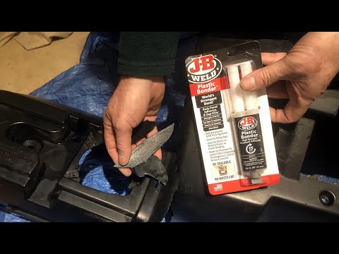 Fixing a destroyed cracked bumper with JB Weld Plastic Bonder how to and review #jbweld