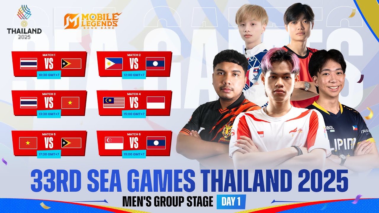 🔴 SIARAN LANGSUNG | SEA Games ke-33 | Babak Penyisihan Grup Putra Hari 1 | Bahasa Inggris