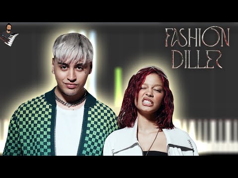 TAICHU, Tiago PZK - FASHION DILLER | Instrumental Piano Tutorial / Partitura / Karaoke / MIDI