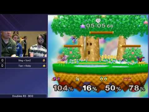 CT GamerCon 2 SSBM - Son2/SluG (Red) vs. Ricky/Tian (Blue) - Melee Doubles WQF