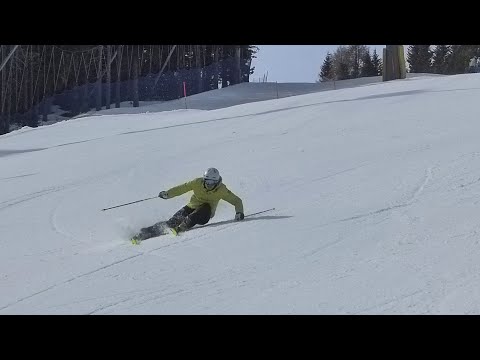 Ski Carving. Fischer The curv in Santa Caterina Valfurva (fun turn)