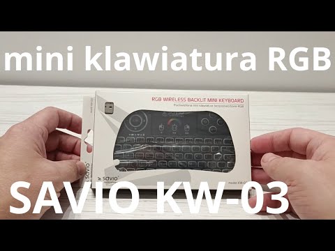 Podświetlana mini klawiatura bezprzewodowa RGB TV Box, Smart TV, konsole, PC KW-03