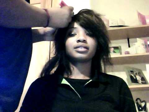 Carole doing my hair