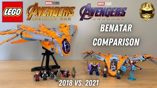 LEGO Marvel Guardians of the Galaxy Benatar Comparison! Infinity War 76107 vs. Endgame 76193