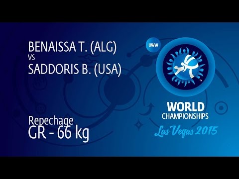 Repechage GR - 66 kg: T. BENAISSA (ALG) df. B. SADDORIS (USA), 5-4
