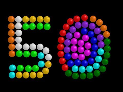 Color Ball Counting - 1-50 - The Kids' Picture Show (Fun & Educational Learning Video)