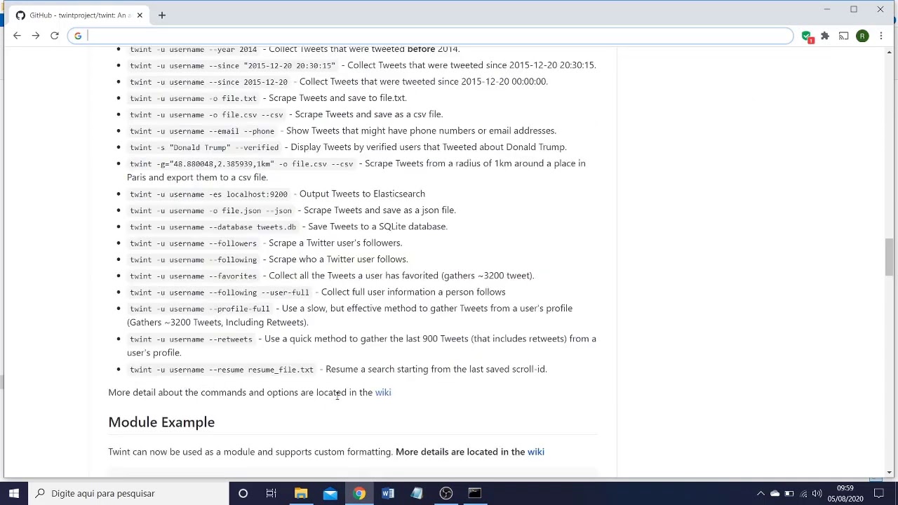 Coleta de dados do Twitter e Instagram - Parte 3: Twint