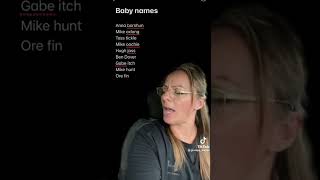 Funny baby names tiktok meme viral tess tickle mike cookie hugh jass ben dover mike hunt names