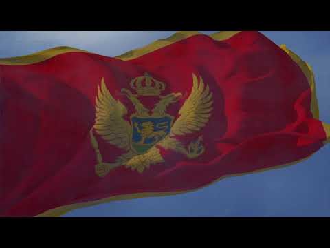 Waving flag and National Anthem of Montenegro: Oj, svijetla majska zoro