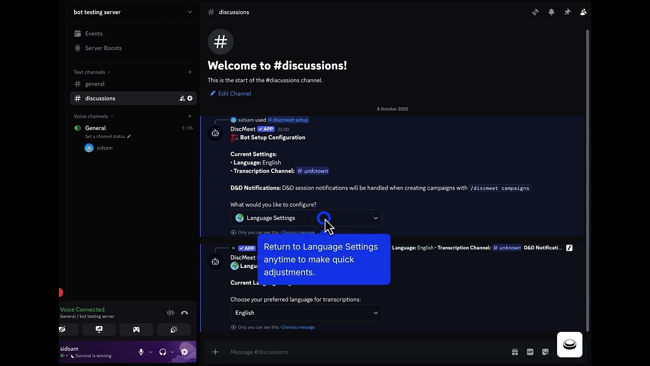 How to use Discmeet