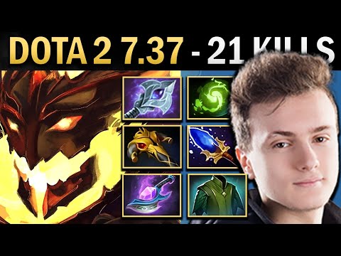 Shadow Fiend Gameplay Miracle with 21 Kills and Euls - Dota 2 7.37