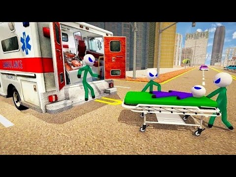Stickman Rescue Ambulance Drive 2# | Ambulance Game | Fun Gameplay Android Games | Hannu Games