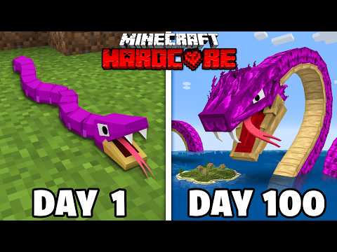 I Survived 100 Days as a SNAKE in Minecraft