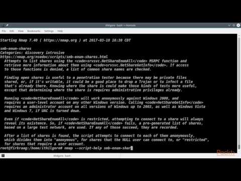 Mastering Nmap Discovering SMB Shares | packtpub com