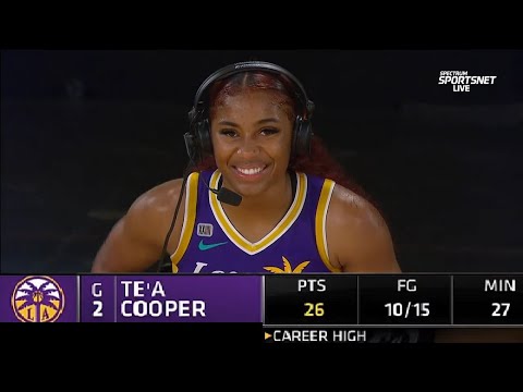 Te'a Cooper After CAREER HIGH 26 Points In Sparks Win Over Mystics | Post Game Interview #TeaCooper