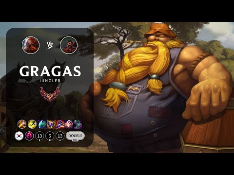 Gragas Jungle vs Graves - KR Grandmaster Patch 12.22