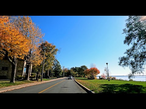 Scenic drive in Montreal Island Quebec Canada- Dorval