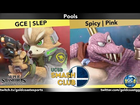 UCSB LAN - GCE | SLEP (Fox, Wolf) vs Spicy | Pink (K. Rool) (Pools) - Smash Ultimate