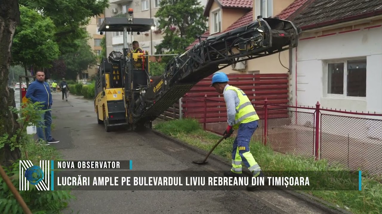 Lucrări ample pe bulevardul Liviu Rebreanu din Timișoara
