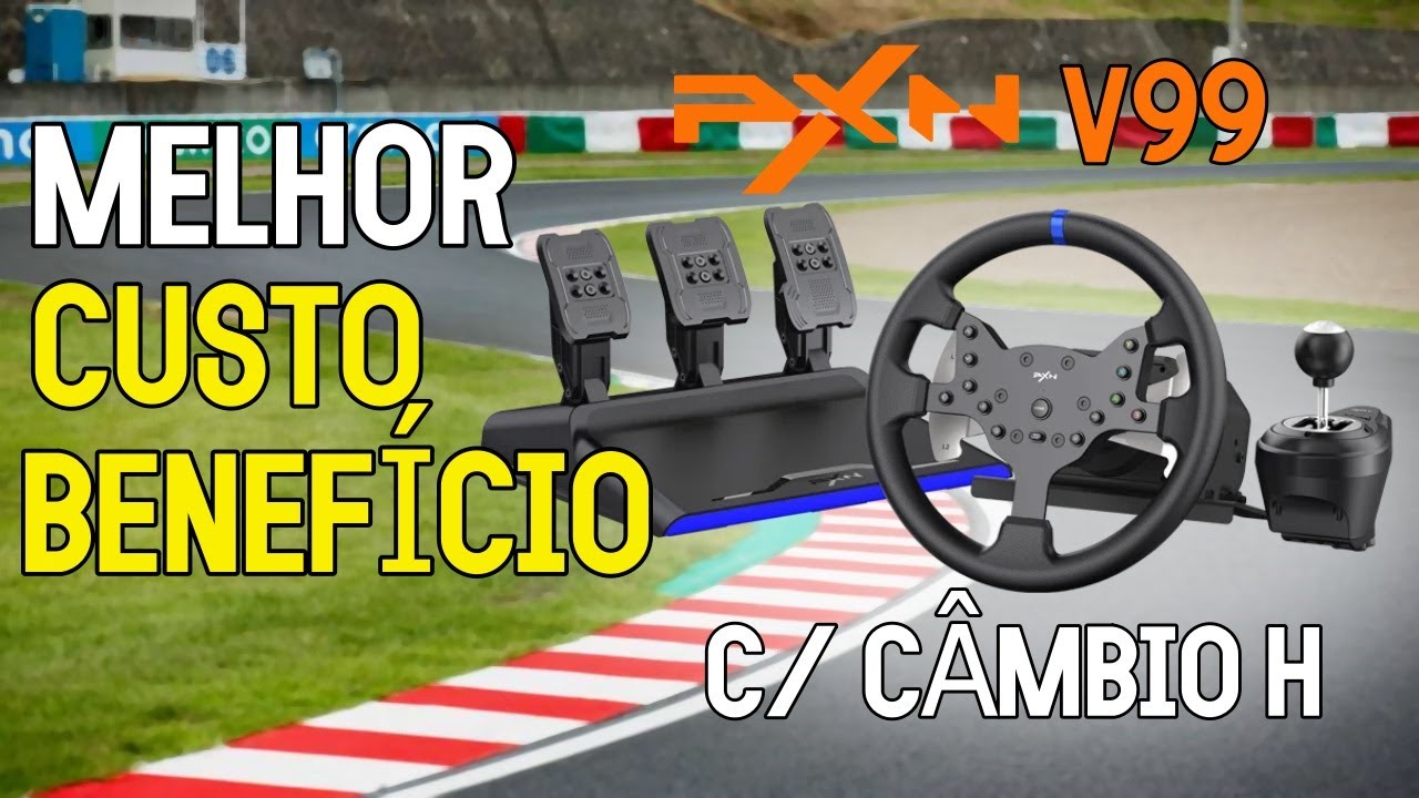 MELHOR VOLANTE CUSTO-BENEFÍCIO - PXN V99 com FORCE FEEDBACK, CÂMBIO H, 900/270° - Review brasileira