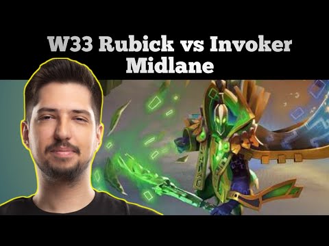 W33 Rubick vs Invoker Midlane | Rubick bully Invoker | Match id: 5742823343