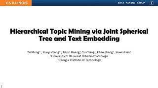 Download the video "Hierarchical Topic Mining via Joint Spherical Tree and Text Embedding Poster Presentation"