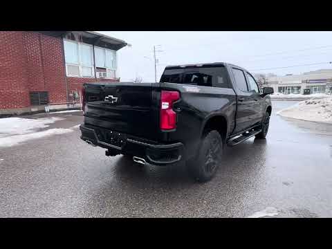 2025 Chevrolet Silverado 1500 Crew Cab Short Box 4-Wheel Drive LT Trail Boss in Black for sale at Boyer Chrysler Dodge Jeep Ram Fiat Cobourg in Cobourg, ON
