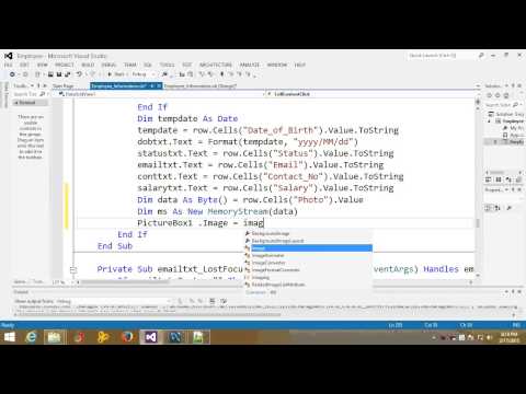 Visual Basic Net Tutorial with MySql database 22 Search image using datagridview by cell clicks