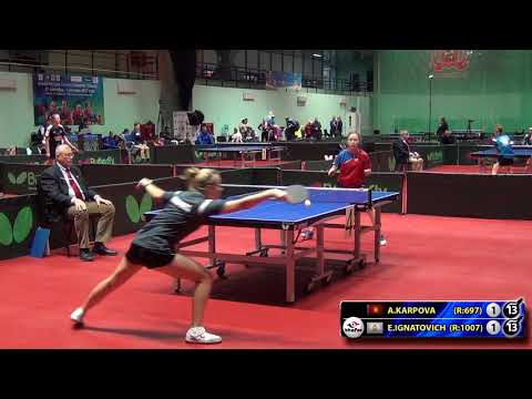 КАРПОВА - ИГНАТОВИЧ #RUSSIAN #Championships #tabletennis #настольныйтеннис